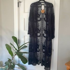 Beautiful Navy lace kimono